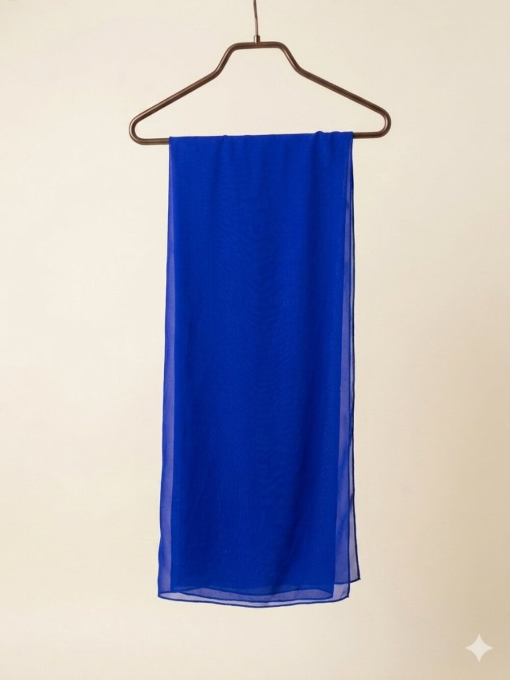 Sheer Minimalist Cobalt Royal Blue Wrap Shawl Chiffon